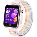 Kinder Smartwatch Telefon, Kind Uhr mit Zwei Wege Gespräch SOS MP3 Spiel Video Wiedergab Kameras Rekorder Wecker Schrittzähler Taschenrechner Taschenlampe Sportuhr für Jungen Mädche Geschenke