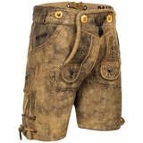 PAULGOS Lederhose Kurz Echtleder KK2 ANTIK in Sandbraun | Gr.: 86