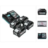 Makita Power Source Kit 40 V max. mit 4x BL 4040 Akku 4,0 Ah XGT 4x 191B26-6 + DC 40 RA Schnell Ladegerät XGT LXT ( 191E07-8 )