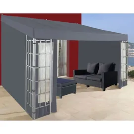 Quick Star Rank Anbau 3 x 4 m inkl. 3 Seitenteile Anthrazit