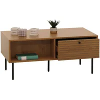 MCW Couchtisch MCW-N78, Wohnzimmertisch Sofatisch, skandinavischer Stil Metall Holz