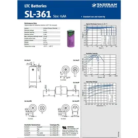 Tadiran Batteries LTC SL-361/P 2/3 AA 3 St.