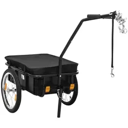 Fahrradanhänger und Handwagen 155x60x83 cm Stahl Schwarz