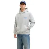 JACK & JONES Hoodie Grau/Weiß XXL