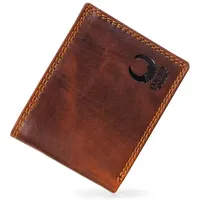 Corno d ́Oro Geldbörse Herren Leder RFID Schutz TÜV-geprüft I Vintage Portmonee Viele Fächer I Männer Geldbeutel braun in Geschenkbox