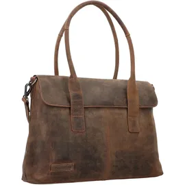 Plevier Retro Lamarr Schultertasche Leder Brown