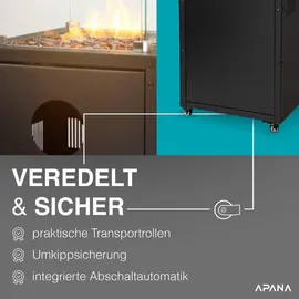 APANA FUEGO Gasheizstrahler 8 kW anthrazit