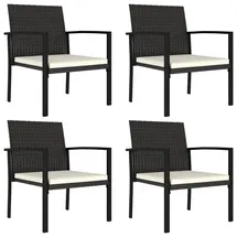 vidaXL Gartenstuhl 59,2 x 67,7 x 38,2 cm schwarz 4 St.