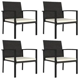 vidaXL Gartenstuhl 59,2 x 67,7 x 38,2 cm schwarz 4 St.