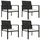 vidaXL Gartenstuhl 59,2 x 67,7 x 38,2 cm schwarz 4 St.