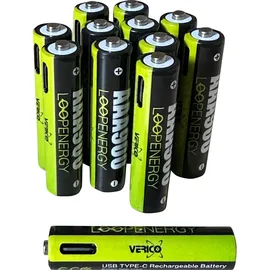 Verico Li-Ion-Akku Loop Energy AAA, mit USB-C Buchse, 12er Pack