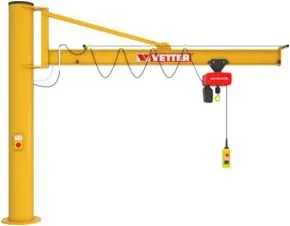 Vetter Säulenschwenkkran PRAKTIKUS + Verbundanker-System + Elektrokettenzug 1000kg, 5,0m