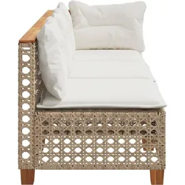 vidaXL Gartensofa 3-Sitzer Loungesofa beige