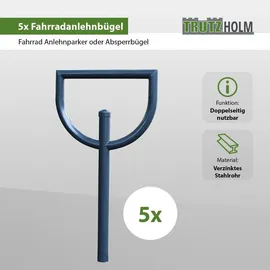 Trutzholm Fahrradständer 5 x Anlehnbügel 118 x 56 cm Ø 60 mm
