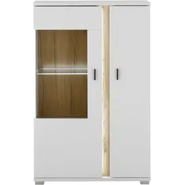 Home Affaire Vitrine LONG ISLAND 80 x 35 x 125 cm Weiß