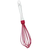 Metaltex Mr. Whip Silikon Schneebesen, rot, transparent,