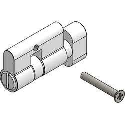 Griffwerk WC-Knaufzylinder -Kaschmirgrau PZ, f. Schlossgegenseite EN-Norm -für Glasschlösser 21|26mm