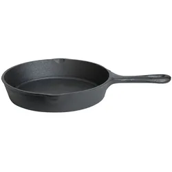 Robuste Gusseisen-Pfanne, schwarz, für alle Herdarten inkl. Induktion, ideal zum Braten und Grillen Ø 20 cm