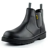 Black Hammer Slip-On Sicherheitsstiefel Herren Chelsea Leder S3 SRC