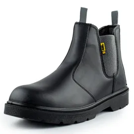 Black Hammer Slip-On Sicherheitsstiefel Herren Chelsea Leder S3 SRC