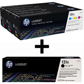 HP 131X schwarz + 131A CMY (U0SL1AM)