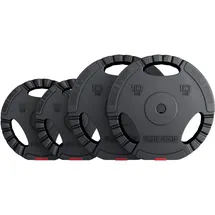 Gorilla Sports Hantelscheiben-Set Kunststoff 30 kg schwarz