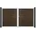 GROJA Gartentor 300 x 180 cm Walnuss/Aluminium