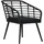 vidaXL 3-tlg. Bistro-Set Poly Rattan Schwarz