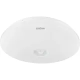 Licht-Erlebnisse LED Deckenleuchte Bewegungsmelder Metall Ø 25,5 cm rund Weiß 4000 K neutralweiß 1210 lm - Weiß