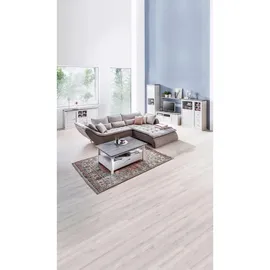 hom'in Vitrine CAMRON 69,5 x 209 x 42,5 cm Grau/Weiß