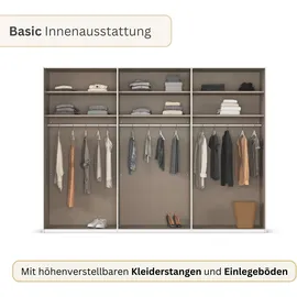 Rauch Schwebetürenschrank TARO 301 x 223 x 69 cm Grau