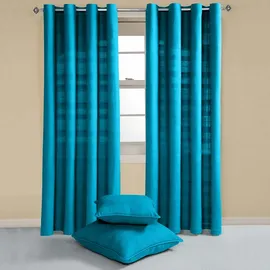 Homescapes Ösenvorhang, Rajput blickdicht 2er-Set, 167/182 cm