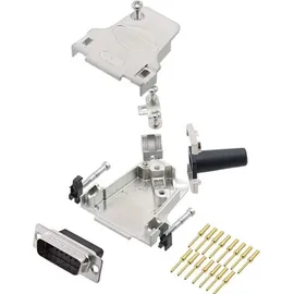 Encitech D45ZF15-DBCP15-K 6355-0049-02 D-SUB Stiftleisten-Set 45° Polzahl: 15 Crimpen 1St.