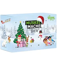 Veganer Sport & Fitness Adventskalender 2023, Adventskalender für Männer & Frauen, 24 gesunde Fitness-Leckereien: Proteinriegeln, Fitness Drinks uvm....