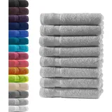 Hometex Premium Textiles Hometex Premium Handtuch 30 x 50 cm silber