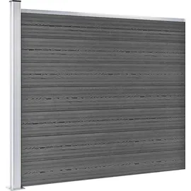 vidaXL WPC Sichtschutzzaun Element Set 526 x 146 cm schwarz