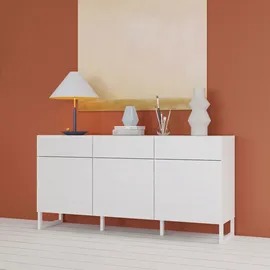 Forte Sideboard FORTE "Bretania", weiß, B:164,6cm H:82,4cm T:41,6cm, Spanplatte, Sideboards