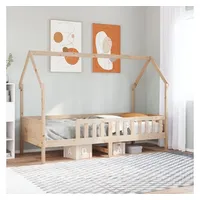 vidaXL Kinderbett vidaXL 90 x 200 cm Kiefer massiv braun