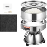 Vevor Siebmaschine, elektrisches Mehlsieb, Vibrationssiebmaschine, automatisches Sieb zum Sieben 40 + 60 Maschen, 45 W Pulversiebmaschine, Vibrationssiebmaschine für Mehl, Mungbohnen, Reis, Silber
