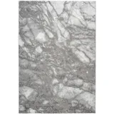 Kayoom Mineral Kurzflorteppich 80 x 300 cm Silber