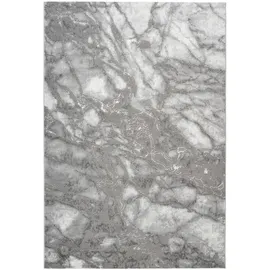Kayoom Mineral Kurzflorteppich 80 x 300 cm Silber