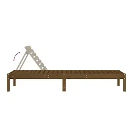 vidaXL Sonnenliege Honigbraun 199,5x60x74 cm Massivholz Kiefer