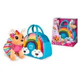 Simba 105893438 - ChiChi Love Rainbow, Chihuahua Plüschhund in süßem Regenbogenoutfit mit passender Tasche, 20cm, ab 3 Jahre