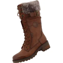Mustang Damen Stiefel mit Reißverschluss und Plüsch 15M0082003, Größe:39 EU, Farbe:Braun - 39