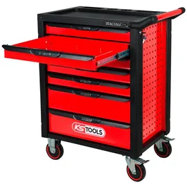 KS Tools RACINGline SCHWARZ/ROT Werkstattwagen mit 7 Schubladen