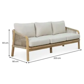 Idimex Sanya Gartenlounge 4-tlg. Natur/Beige