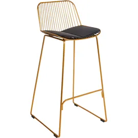 Beliani Barstuhl 2er Set 2er Set 2 x 2 x 2 cm Gold/Schwarz