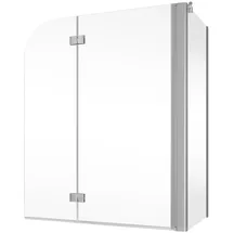 Schulte ExpressPlus Badewannenfaltwand 2-teilig mit Seitenwand Alu-Natur 140x116x70cm alu-natur