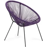 Mobili Rebecca Gartenstuhl, Lila, Metall, 1-Sitzer, 70x80x76 cm, Gartenmöbel, Gartenstühle, Gartenstühle