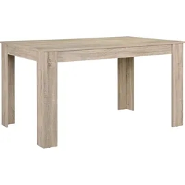 [en.casa] Essgruppe Forssa 7-tlg 140x90 cm Eiche hell / braun [en.casa]